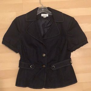 Navy blue short sleeve jacket